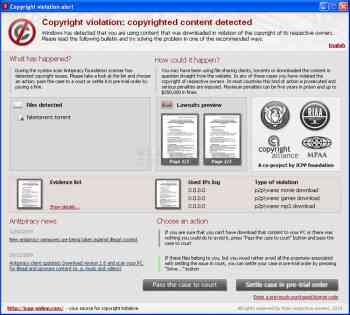 I-Q Manager or Copyright violation alert Screenshot