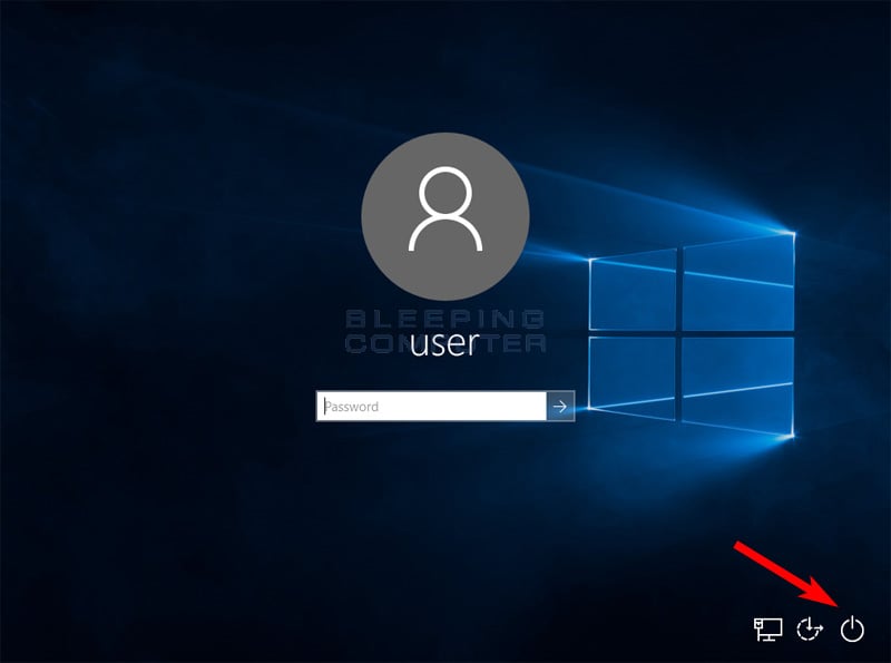 Windows 10 Sign-in Screen