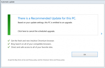 There is a Recommended Update for this PC Pop Up Image